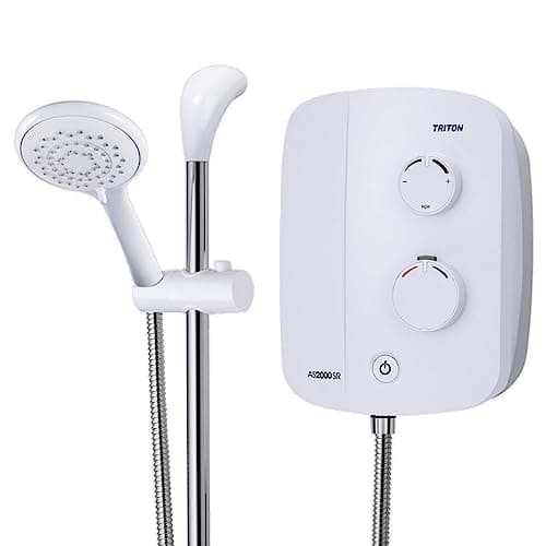 Image of Triton AS2000SR Silent Running Thermostatic Power Shower White & Chrome Novel SR