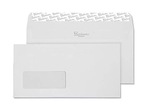 Image of Blake Premium Business DL 110 x 220 mm 120 gsm Peel and Seal Window Wallet Envelopes (35264) High White Wove - Pack of 25