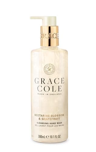 Image of Grace Cole Nectarine Blossom and Grapefruit Hand Wash 300ml - Essential Oils - Moisturising Liquid Soap - Vegan and Cruelty Free, No SLS or Parabens - Made in England