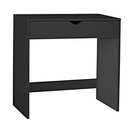 Image of URBNLIVING 1 Drawer Wooden Small Dressing Table (Black)