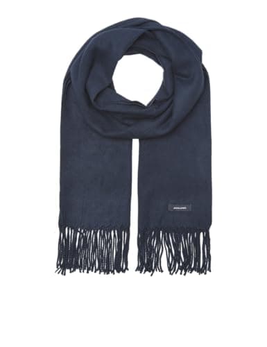 Image of Jack & Jones NOS Men's Jacsolid Woven Scarf Noos Scarf, Blue (Navy Blazer Navy Blazer), One size