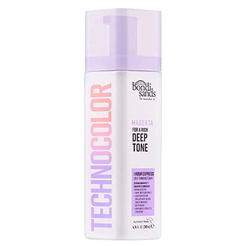 Image of Bondi Sands Technocolor 1-Hour Express Magenta Self-Tanning Foam Easy Application, Streak Free Fake Tan - Fast-Acting Body Tan for Natural-Looking Glow (200ml)
