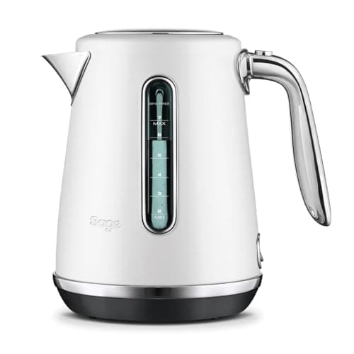 Image of Sage - The Soft Top Luxe Quiet Electric Kettle - Fast Boil, Opens Softly, Elegant Design - 1.7 L Capacity, Cordless, 2400 W - Sea Salt