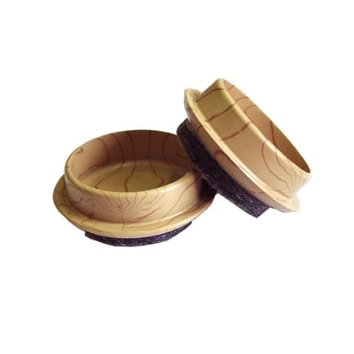 Image of Feltgard Castor Cups Light Wood Grain 44mm - 9363
