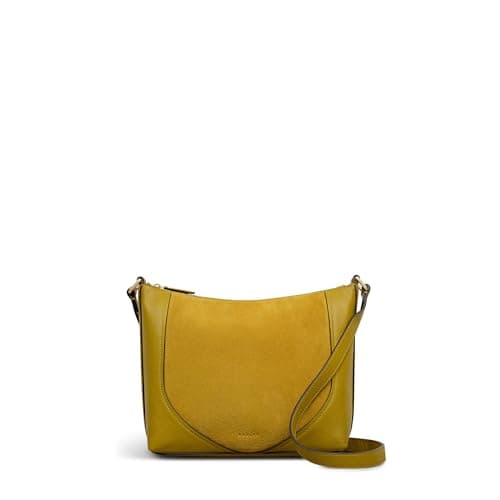 Image of RADLEY London Wood Park - Suede Women's Leather Medium Ziptop Cross Body, Ochre
