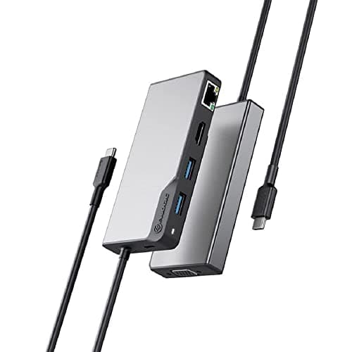 Image of ALOGIC USB-C Fusion MAX 6-in-1 Hub V2-2 x USB-A (5G), 1 x USB-C (5G & 100W PD), HDMI (4K@60Hz), VGA and RJ45 Gigabit Ethernet