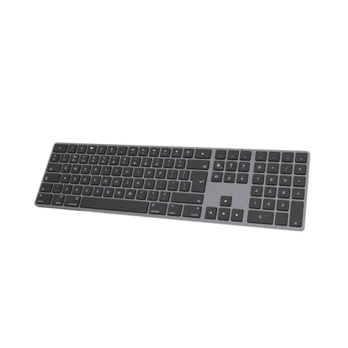 Image of B.FRIENDIT Bluetooth Aluminium Wireless Keyboard for Mac, Low-profile and Quiet keys for Multi-Device Compatible with Apple iMac, Macbook, Mac and iPad, Rechargable Battery, Gray