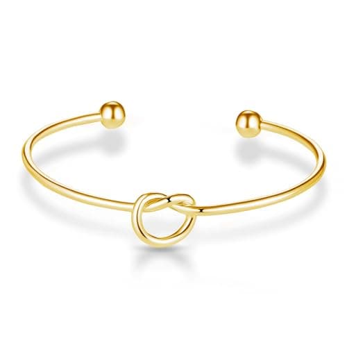 Image of Philip Jones 18k Gold Plated Love Knot Cuff Bangle