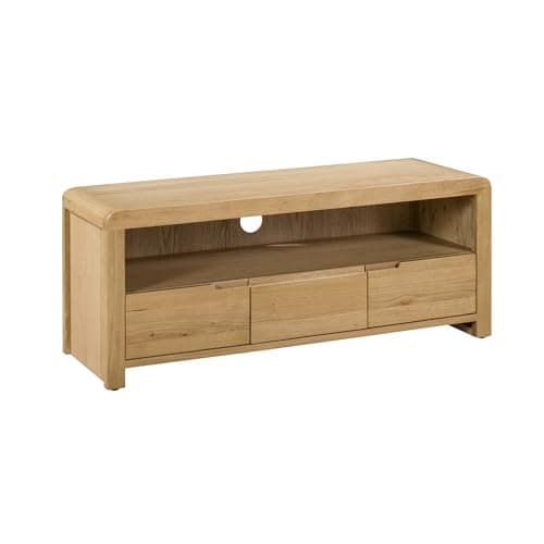 Image of Julian Bowen Curve TV Unit, Oak