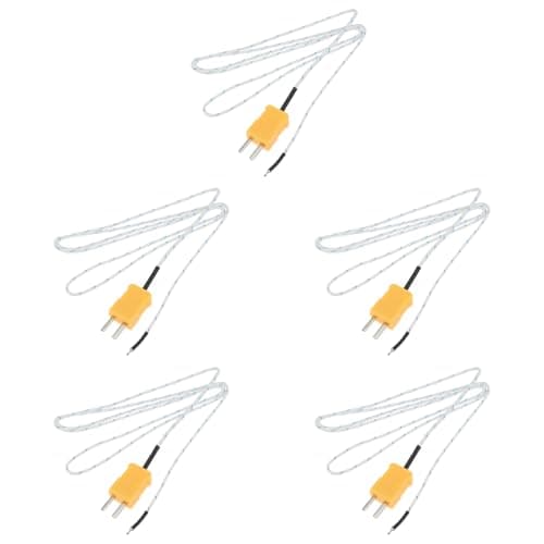 Image of Create idea 5Pcs K Type Temperature Probe Sensor Measure Range -20~500℃ for Industry Laboratory, 1 Meter