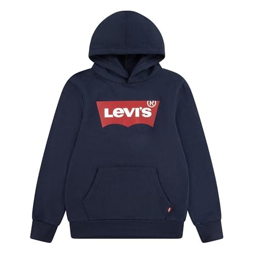 Image of Levi's Boy's Lvb Batwing Screenprint Hoodie 9e8778 Sweatshirt, Dress Blues, 14 Years