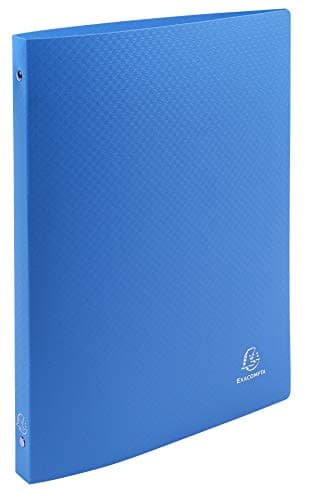 Image of Exacompta - ref. 51192SE - Set of 5 OPAK flexible binders - 4 round rings, diameter 15 mm - Spine 20 mm - External dimensions: 32 x 25 cm - A4 file format - Colour: light blue