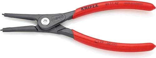 Image of KNIPEX Precision Circlip Pliers for External Circlips on Shafts with Non-Slip Plastic Coating 180 mm, 49 11 A2