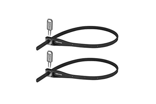 Image of Hiplok Z LOK Bike Lock/Bike Helmet Lock x 2 (Twin Pack) - Black. Lightweight Zip Tie, Steel Core, 400mm Area. Ideal Bicycle Lock & Helmet Lock