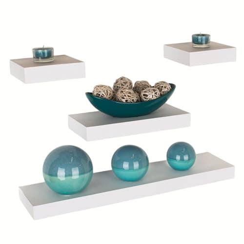 Image of Core Products, Hudson 4-Piece Narrow Wall Shelf Set (White)