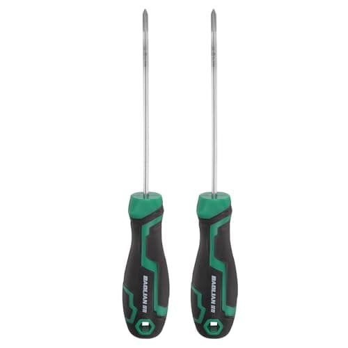 Image of sourcing map 2pcs PH0 Phillips Screwdriver 7.1" Length S2 Steel Magnetic Screwdrivers with Ergonomics Grip for Fastening Loosening DIY Repairing