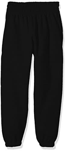 Image of Fruit of the Loom Unisex Kids Elasticated Cuff Classic Jog Pants, Black, 14-15 Years (Manufacturer Size:36) - B