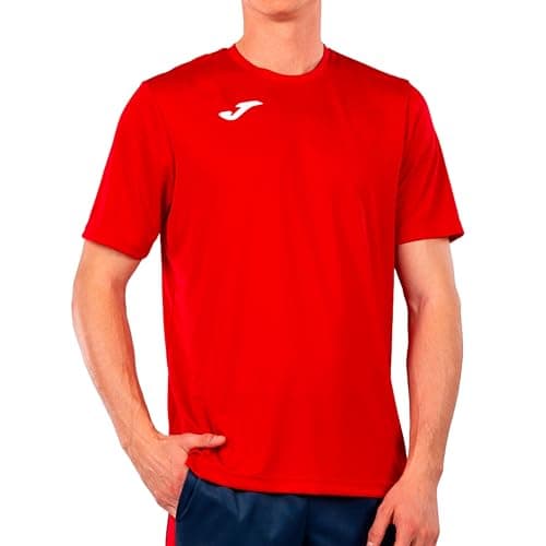 Image of Joma Men's Sports T-Shirt, 6XS - 3XL - Short Sleeve, Lightweight and Breathable, Ideal for Running and Gym - Combi Red
