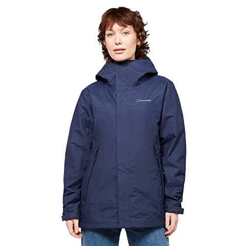 Image of Berghaus Women’s Stormcloud Prime 3-in-1 Waterproof Jacket with Removable Fleece Midlayer & Adjustable Hood, Breathable Raincoat (UK, Numeric, 8, Regular, Regular, Navy)