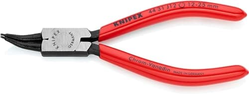 Image of KNIPEX Circlip Pliers for Internal Circlips in Bore Holes 45° Angled with Plastic Coating 140 mm, 44 31 J12