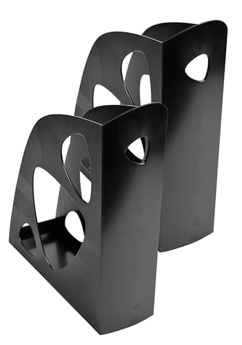 Image of Exacompta - Ref. 181014NSD - Set of 2 ECOMAG Ecoblack Magazine Holders, economical Magazine File, catalogs, Magazines, Storage for A4 and A4+ documents - Width 7.7 cm - Black