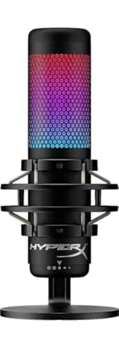 Image of HyperX QuadCast S – RGB USB Condenser Microphone for PC, PS4 and Mac, Anti-Vibration Shock Mount, Pop Filter, Gaming, Streaming, Podcasts, Twitch, YouTube, Discord, Black