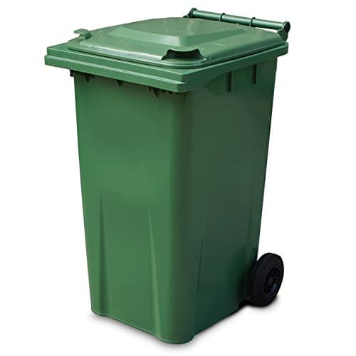 Image of 240 Litre Wheelie Bin - GREEN (Standard Household Size)- Council Bin, Manufactured To EN 840 standard, Most Popular Size