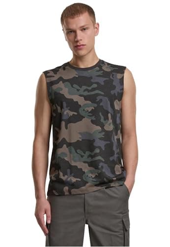 Image of Brandit Sleeveless T-Shirt Sizes S to 7XL, Dark camo, 4XL