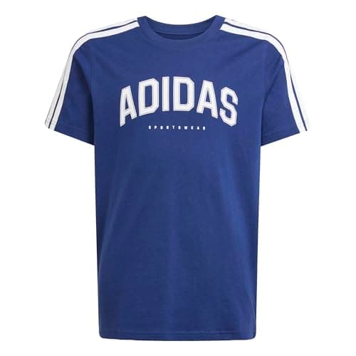 Image of adidas Unisex Kids Codes Collegiate Graphic T-Shirt, Dark Blue, 11-12 Years