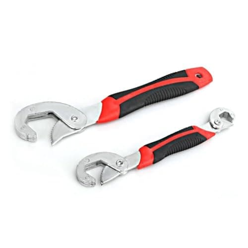 Image of Adjustable spanner set of 2 pieces, All in One multi-functional universal wrench, Snap and Grip Open End Snap N Grip Tool Spanner Tool Kit suitable for all kinds of nuts and bolts