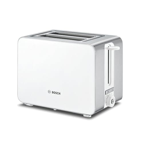 Image of Bosch Sky Compact TAT7201GB 2 Slot Stainless Steel Toaster with 7 variable browning levels including frozen - White