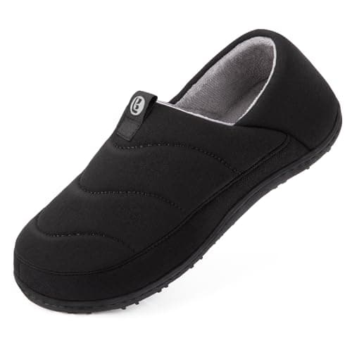 Image of LongBay Women's Cosy Slippers Supportive Removable Massage Insole Ladies Versatile House Shoes Non-Slip Indoor Outdoor Black, 5/UK