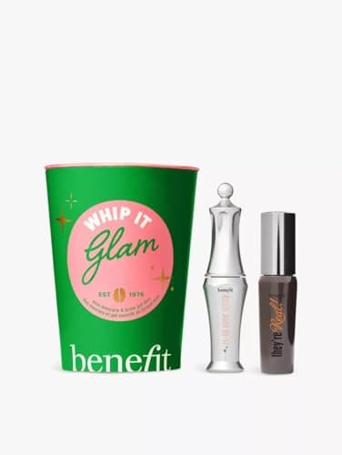 Image of Benefit Whip It Glam Duo Gift Set with TRAVEL-SIZE They're Real Lengthening mascara and 24 Hour brow setter duo