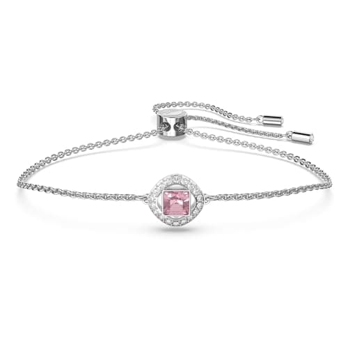 Image of Swarovski Angelic Square bracelet, Pink, Rhodium plated, from Swarovski Angelic Square Collection