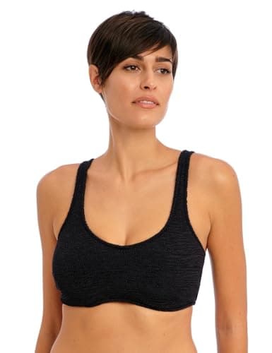 Image of Freya Ibiza Waves Bralette Bikini Top Black Black 30G