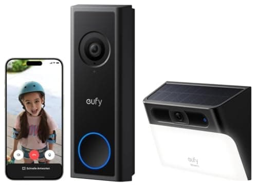 Image of eufy Video Doorbell Camera Wireless C30 & Solar Wall Light Cam S120 (Bundle)