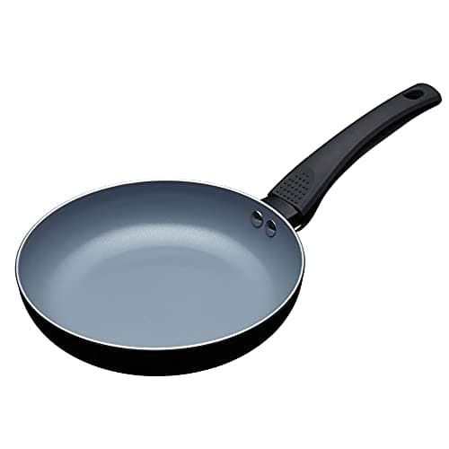 Image of MasterClass MCFPCER20 Eco Induction Frying Pan with Healthier Ceramic Chemical Non Stick, Small, Aluminium / Iron, Black / Blue, 20 cm