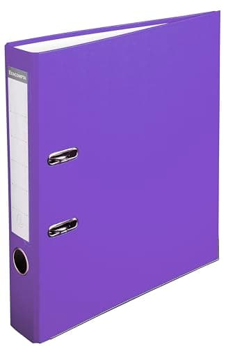 Image of Exacompta - Ref 915417B - PP Lever Arch File - 320 x 290mm in Size, Suitable for Storing A4 Documents, 50mm Spine, Reinforced Finger Pull & Bottom Edge - Lilac