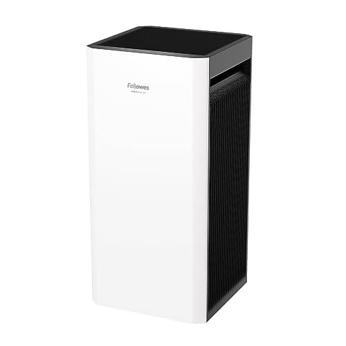 Image of Fellowes Air Purifier for Office 200m² - CADR 959 m³/h - Aeramax SV with H13 HEPA Filter with PM2.5 Air Quality Sensor - Captures 99.95% Smoke Odour Pollen Viruses - Ultra Quiet - White/Black