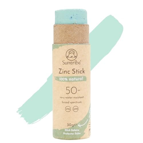Image of Suntribe Mineral Organic Sun Pen with Zinc SPF 50/30 g - 100% Natural, Reef Proof, Mineral UV Filter - Very Waterproof, Zero Waste - Mint Green
