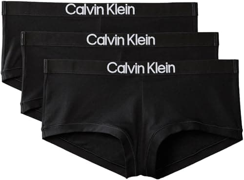 Image of Calvin Klein Women BOYSHORT 3PK BLACK (BLACK/BLACK/BLACK) XL