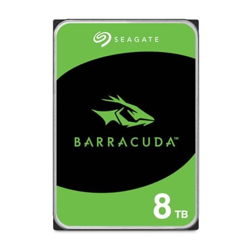Image of Seagate BarraCuda 8TB, Internal Hard Drive, 3.5 Inch, SATA, 6GB/s,, 5.400 RPM, 256MB Cache, for Computer Desktop PC, FFP (ST8000DMZ04)