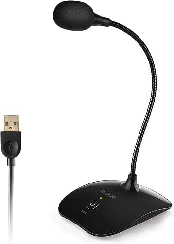 Image of TKGOU USB PC Microphone, Ture Plug & Play Home Studio USB Computer Microphone With mute button, Compatible with PC, laptop, Mac, ps4 - ideal for Youtube,Skype,Gaming, Podcast(1.5m /5ft)