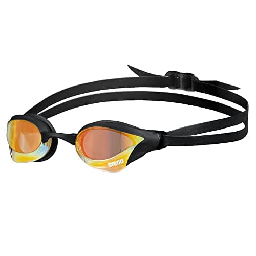 Image of arena Cobra Core Swipe Mirror Unisex Adult Racing Swimming Goggles, Swimming Pool Goggles with Curved Mirror Lenses, Anti-Fog, UV Protection, 5 Interchangeable Nose Bridges