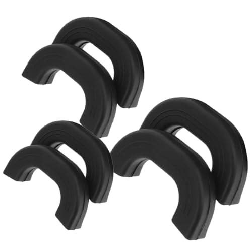 Image of LEEQBCR 6 Pieces Pot Handle Holder, Silicone Insulated Handle, Silicone Handle for Cookware, Heat Resistant Silicone for Pans, Tray (Black)