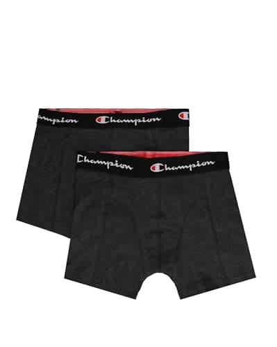 Image of Champion Mens Underwear Basics 2 Pk Boxer Briefs, Dark Grey Melange, XXL UK