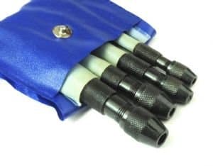 Image of Proops 4-Piece Pin Vice Set (M0240). Blue Pin Vices. Free UK Postage