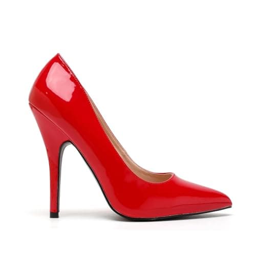 Image of Gizelle Women Stiletto High Heel Pointed Pumps Ladies Party Clubbing Work Court Shoes Size 3-12 (6 UK, Red Patent)