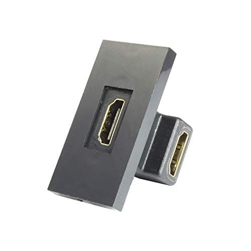 Image of HDMI Angled Module 25mm x 50mm Black Adapter faceplate SX7082BK