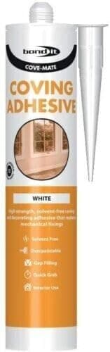 Image of Bond It Cove Mate Coving Decoration Adhesive Gap Filling Quick Grab White EU3 Cartridge Silicone Sealants Caulk/Joint Glue SKIRTING BOARDS